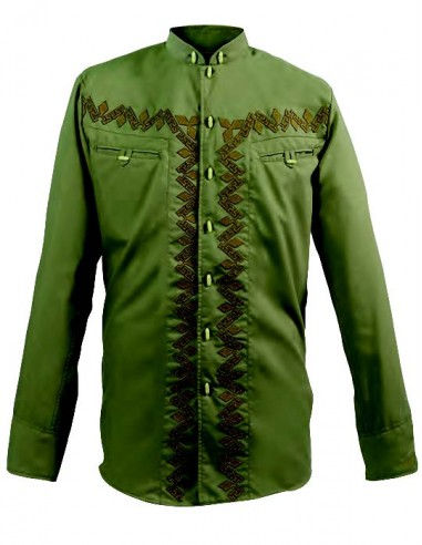 Camisa Charra Caballero Color Khaki 132CA01 Profitez des Offres !