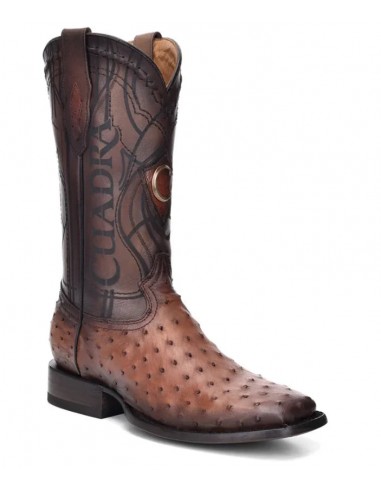 Cuadra Mens Cowboy Ostrich Boots Moroni Castano destockage