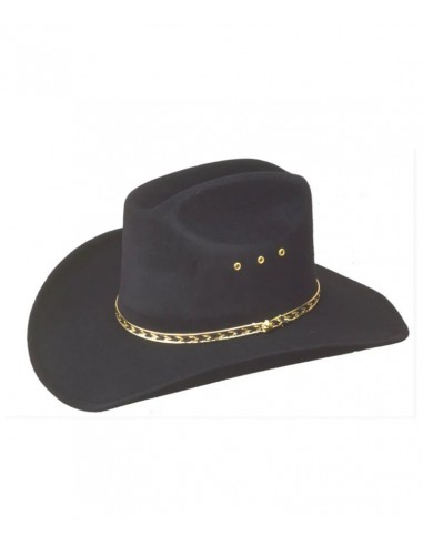 Western Express Black Faux Felt Cowboy Elastic Band Profitez des Offres !