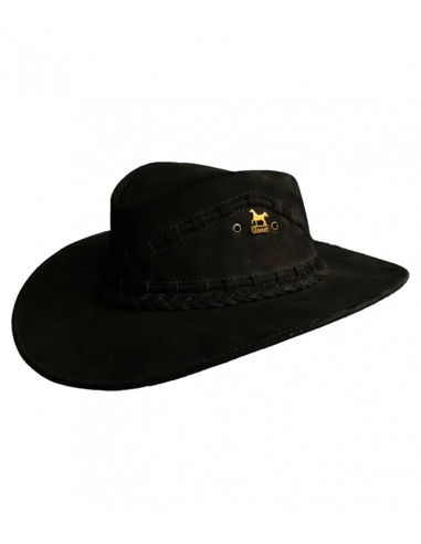 Brunello’s Leather Hat in Black la colonne vertébrale