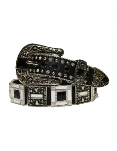 Cowboy Western Rhinestone Belt Black meilleur choix