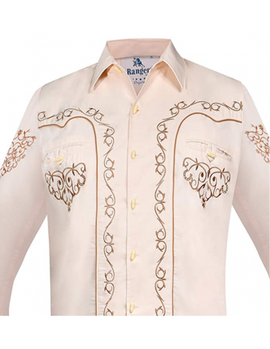 Rangers Charro Style Shirt Beige Economisez 