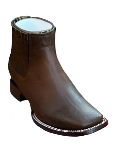 Los Altos Mens Boot Wide Sq. Toe Rage Walnut Leather Sole Botin suggérées chez