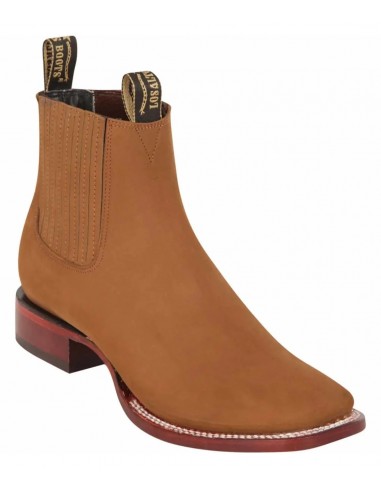 Los Altos Boots Nobuck Chedron Wide Square Toe Ankle Boot Botin les muscles