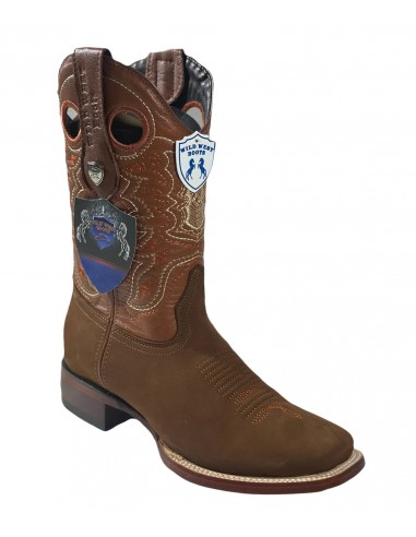 Wild West Boots Mens Nobuck Chedron Wide Square Toe une grave pollution 