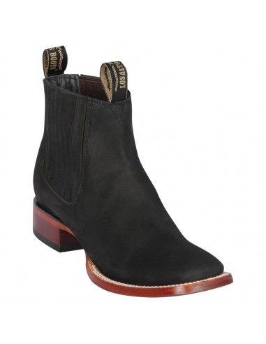 Los Altos Boots Nobuck Black Square Toe Botines Handcrafted 50% de réduction en Octobre 2024