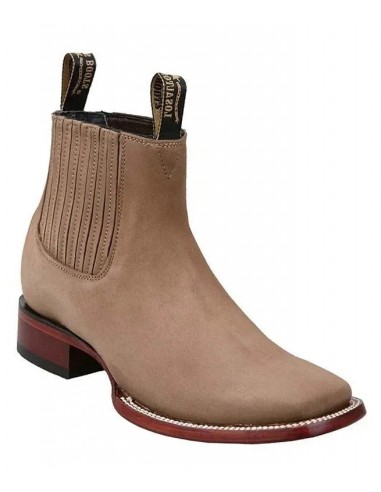 Los Altos Boots Nobuck Taupe Wide Square Toe Ankle Boot Botin est présent 