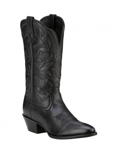 Ariat Ladies Heritage Western Black R Toe Deertan Boot Vous souhaitez 