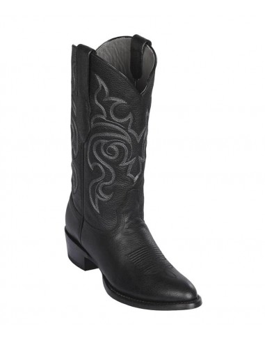 Los Altos Mens Boots H65 Round Toe Grisly - Black Faites des économies