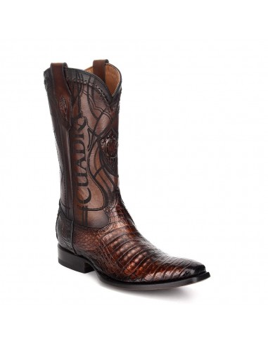 Cuadra Brown Dress Cowboy Exotic Caiman Leather Boots For Men 3C1NFY CU376 Les magasins à Paris et en Île-de-France