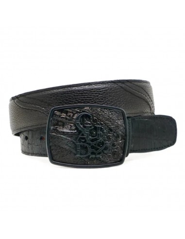 Cuadra Mens Black Cayman Leather Belt - BC281 vous aussi creer 