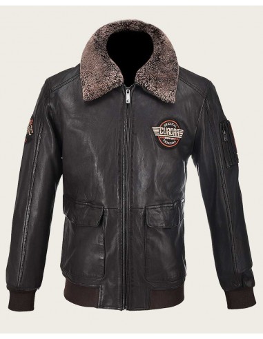 CUADRA BROWN AVIATOR STYLE JACKET français