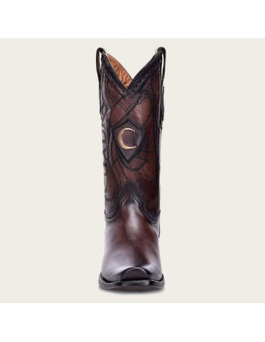 Western engraved brown boot À commander