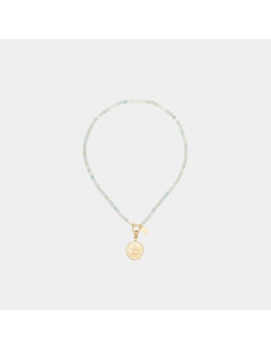 Deux Lions x Billie - Exclusive Collier 15,5" Amazonite brillant des détails fins