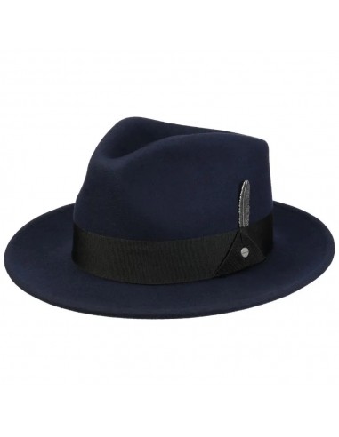 CHAPEAU FEDORA WOOLFELT - BLEU français