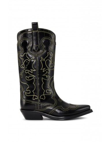 Ganni - Mid Shalf Embroidered Western Boot offre 