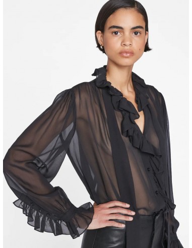 Frame - Ruffle front button up shirt 50-70% off 