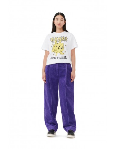 Ganni - Corduroy Relaxed Pleated Pants destockage