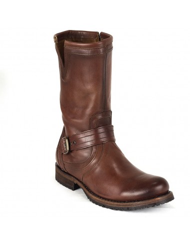 Cuadra Mens Leather Biker Boots Brown outlet