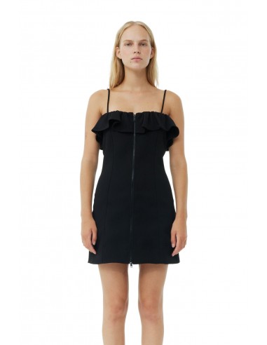 Ganni - Bonded Crepe Strap Mini Dress les ligaments