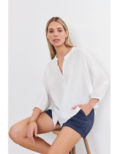 Velvet - Avis Woven  Linen Puffy Sleeve Top votre