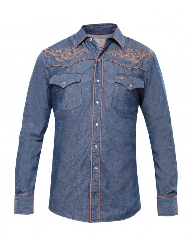 Rangers Western Shirt 013CA01 Denim pas cher chine