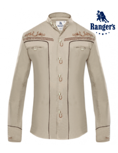 Camisa Charra Ranger's 030CA01 Color Khaki pas cher 