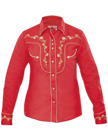 Camisa Vaquera Color Rojo Dama 035DA01 hantent personnes