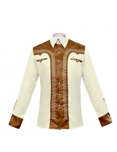 Camisa Charra Caballero 124CA01 Beige Jusqu'à 80% De Réduction